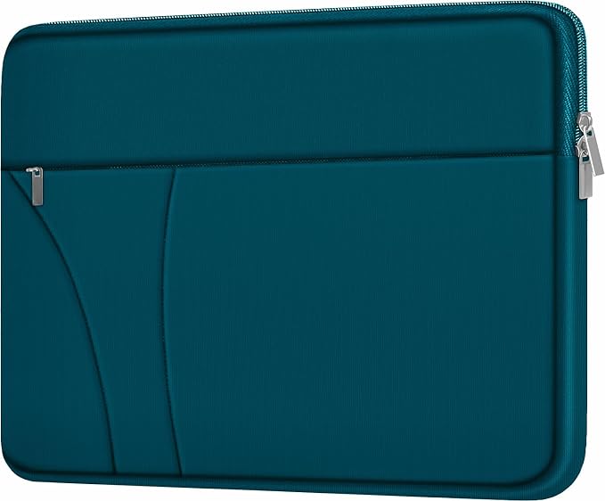 Laptop Sleeve Case 14 inch, Traveling Laptop Cover with Zippered Pocket, Shockproof Protective Carrying Briefcase Computer Bag for 14" MacBook Air/Pro, HP, Dell, Lenovo, Acer, Cyan