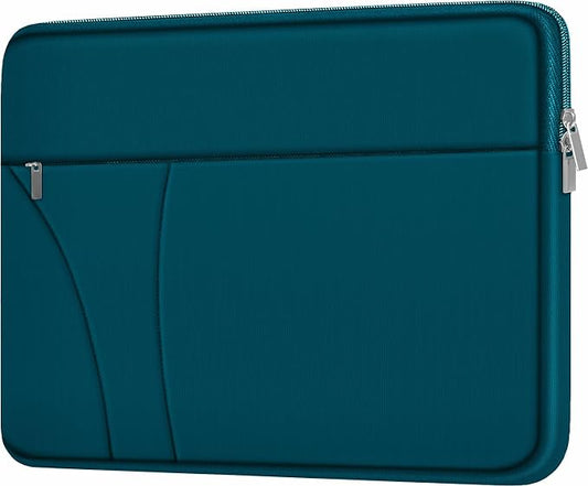 Laptop Sleeve Case 14 inch, Traveling Laptop Cover with Zippered Pocket, Shockproof Protective Carrying Briefcase Computer Bag for 14" MacBook Air/Pro, HP, Dell, Lenovo, Acer, Cyan