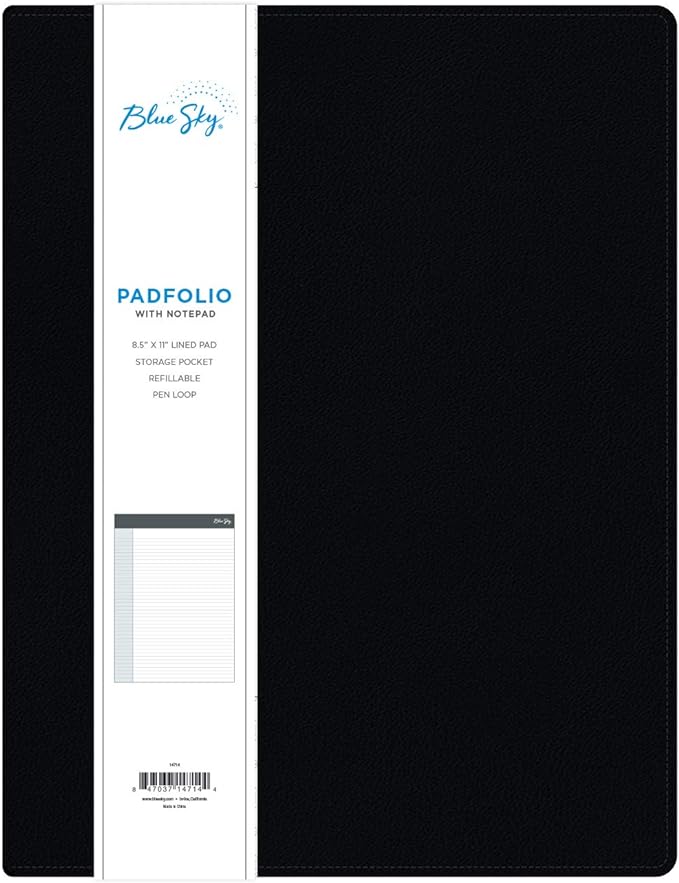Blue Sky Professional Padfolio: Comprehensive Portfolio and Efficient Document Organizer, Ideal Business Accessory for Modern Professionals, 9.5" x 12"