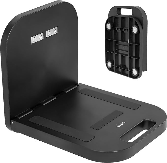 VIVO Magnetic Portable Laptop Workstation, Notebook/Tablet Shelf, Utility Platform, Hands-Free Compact Desk, Attaches to Flat Steel Surfaces, Black, DESK-MAG01
