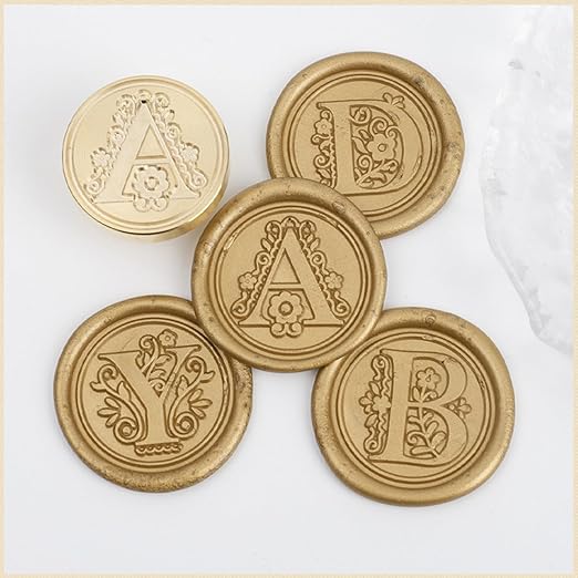 Wax Seal Kits, 200pcs Assorted Sealing Beads and 2pcs Initial Alphabet C Wax Seal Stamp Kits for Wedding Invitations Gift Wraps Envelopes and Christmas Cards (Alphabet C Kit)