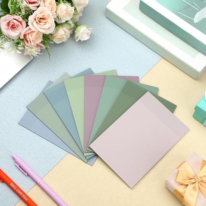 Yinder 4 x 6 Inch Transparent Sticky Notes Translucent Sticky Notes 240 Sheets Waterproof Clear Self Memo Pad See Through Back to School Bible Journaling Accessories Office School Supply(Pastel)