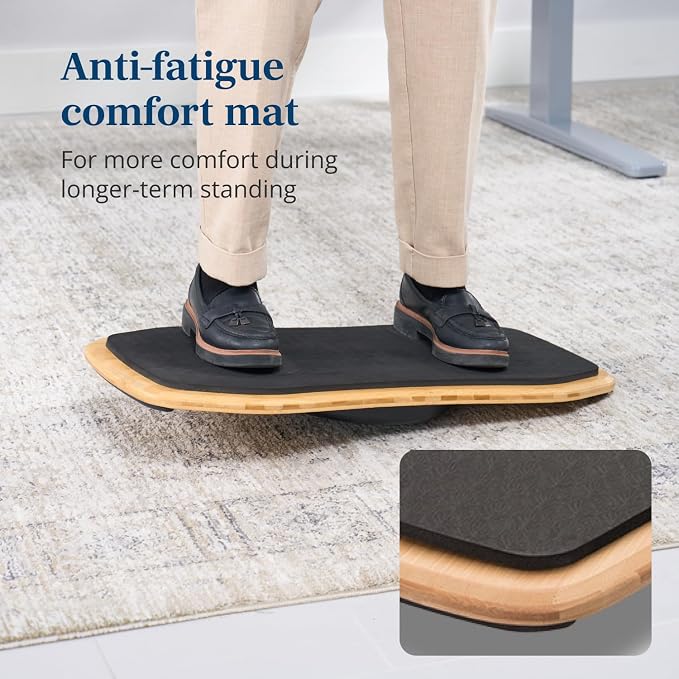 UPLIFT DESK Motion-X Balance Board - 27" Ergonomic Wobble Board for Standing Desks, Anti-Fatigue Support for Core Engagement & Stability