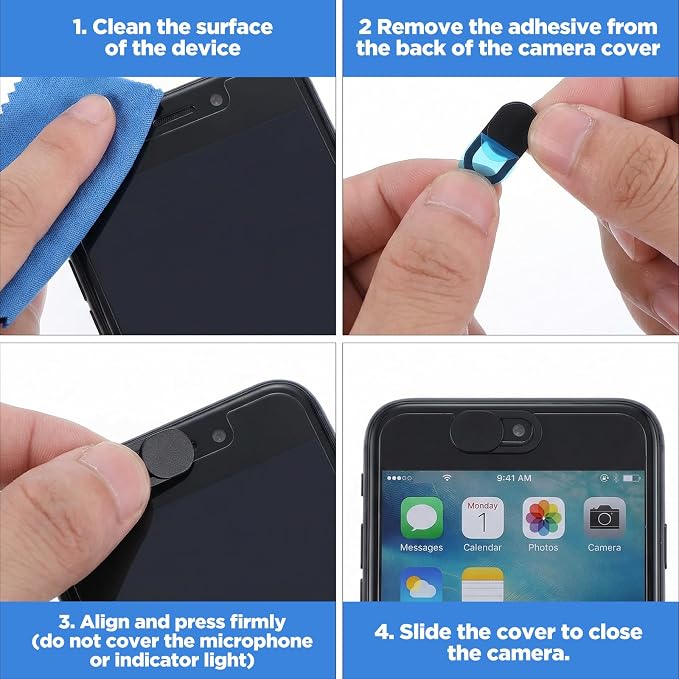 64 Pcs Webcam Cover, Ultra Thin Laptop Camera Cover Slide for Laptop/Cell Phone/PC/Tablet PC Accessories Camera Blocker Slider, Great for Privacy