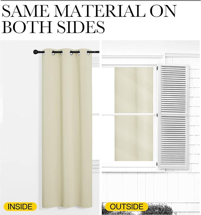 NICETOWN Blackout Wide Blinds for Sliding Door, Beige, W70 x L72, 1 Panel, Insulated Noise Reduction Drapes, Privacy Vertical Curtain for Living Room&Bedroom