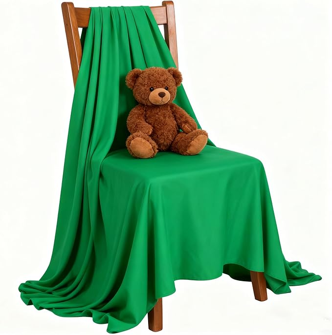 Green Screen Backdrop 6x9ft Photo Backdrop Chromakey Muslin Portrait Green Backdrop for PS Keying/Video Creation/Studio Portrait Shoots