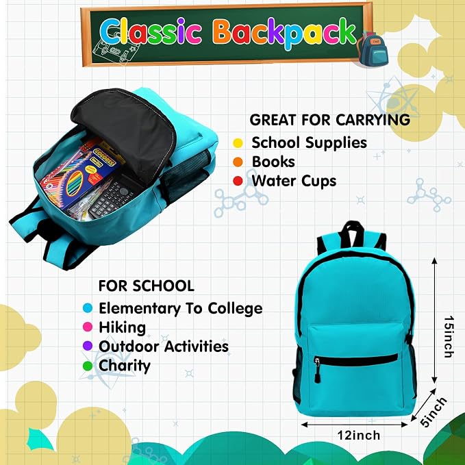 Gilprop 81 Pcs School Supply Kit with Backpack Back to School Supplies Bundle Bulk School Essentials for Elementary Middle High School Students Includes Folders Notebooks Pencils and More(Light Blue)