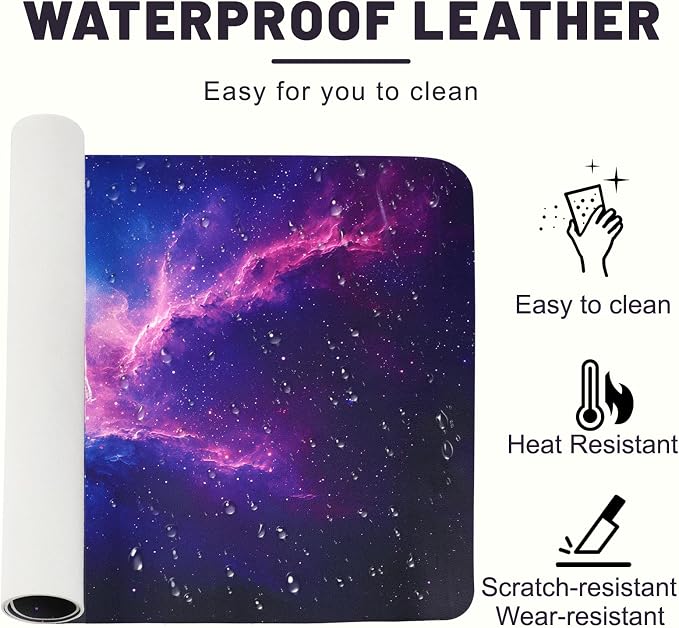 Leather Desk Mat, Desk Pad for Keyboard and Mouse Large Mouse Pads for Desk | Waterproof Desk Mat, Desk Matt for Desktop, Laptop Blotter, Keyboard Pad, Large Mouse Pad, Desk Essentials