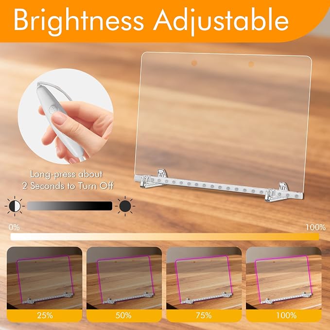 LED Note Board with 7-Color Light Modes, 13.7"X10" 7 Colors Acrylic Dry Erase Boards with Light, Include Adapter, Hanging Chain, Led Drawing Board for Kids Christmas & Birthday Gifts for Girls Boys