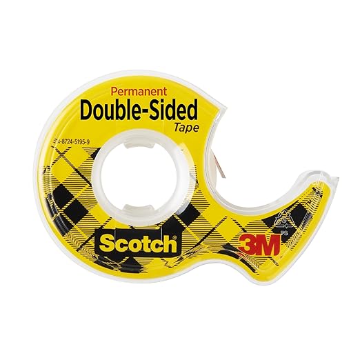 Scotch Double Sided Tape with Tape Dispenser, Office and School Supplies for Arts and Crafts, Alternative to Scrapbooking Tape, 0.5 in. x 400 in., 2 Rolls with Dispensers