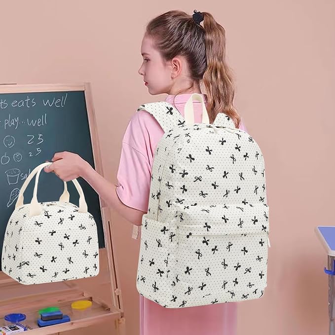 LEDAOU Backpack for Girls School Bag Kids Bookbag Teen Backpack Set Daypack with Lunch Bag and Pencil Case | Kids