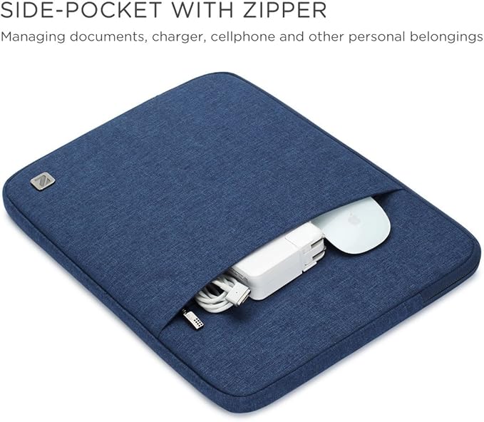 NIDOO 12.5-13.3 Inch Laptop Sleeve Case Protective Cover Notebook Bag for 13.5" Surface Laptop 6 5 4/14" MacBook Pro M1 M2 M3 M4 2024/13.3" ThinkPad L13 X13 / 14.2" Huawei Blue