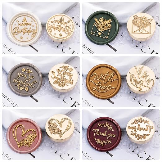 SWANGSA Blessing Wax Seal Stamp Kit with 450pcs Sealing Wax Beads, 2 Pens and Spoon for Wedding, Invitations, Cards, Envelope, Christmas