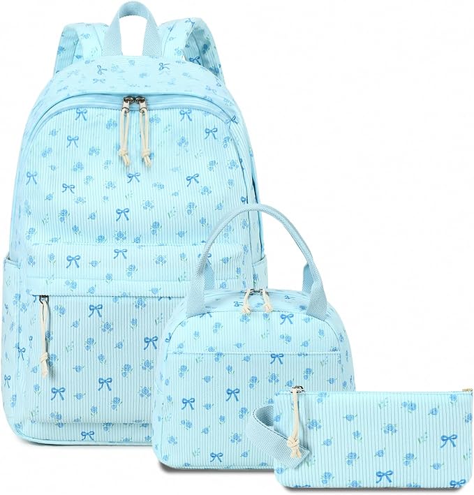 BTOOP School Backpacks for Teen Girls Bookbags Lightweight Kids Backpack School Bags Set with Lunch Box Pencil Case