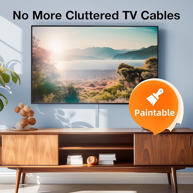 Delamu 157in Cord Hider, Cord Cover Wall Cable Management, Paintable Wire Cover for Cords, Cable Hider Raceway Kit, Cable Cover Concealer, Wire Hiders for TV on Wall, 10 X L15.7 W1.18 H0.6in, Grey