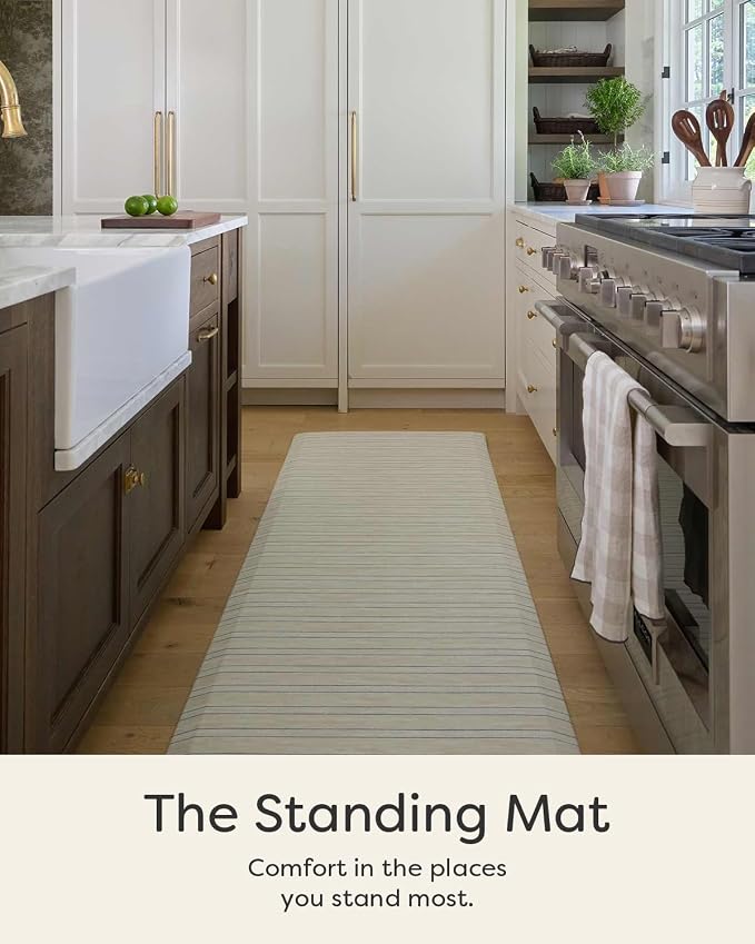 House of Noa Nama Standing Mat – Anti-Fatigue Cushioned Kitchen Mats for Floor | Ergonomic Bounce-Back Foam Kitchen Mats | Anti-Fatigue Mats for Kitchen & Standing | Devon Glacier | 22" x 36"