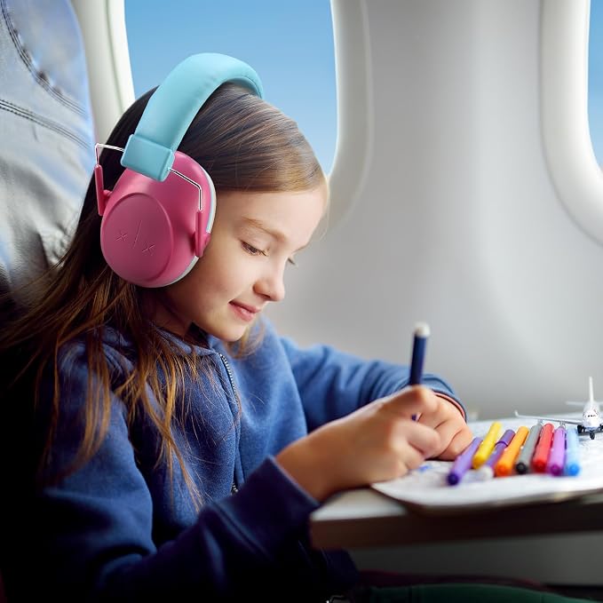 ProCase Kids Noise Cancelling Headphones, Kids Ear Protection Monster Jam Truck, Fireworks Hearing Protection Noise Reduction, Noise Canceling Earmuffs for Sensory Autism Toddler Children -Pink