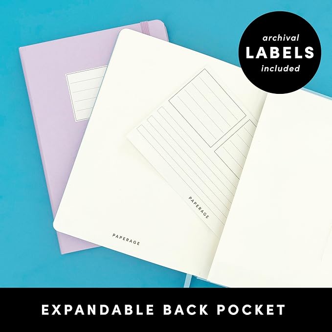 PAPERAGE Lined Journal Notebook, Hardcover Journal for Women & Men, 160 Pages, (5.6 in x 8 in), College Ruled Journaling Notebook for Work, School Supplies & Note Taking, (Red)