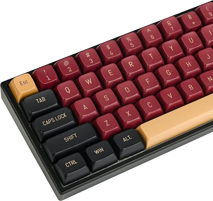 Guffercty kred 160 Keys CSA Keycap PBT Double-Shot Ball Shape Custom Keycaps Set with 6.25u/7u Spacebar for ANSI & ISO Layout Cherry MX Gateron Kailh Switches (CSA Red Warrior)