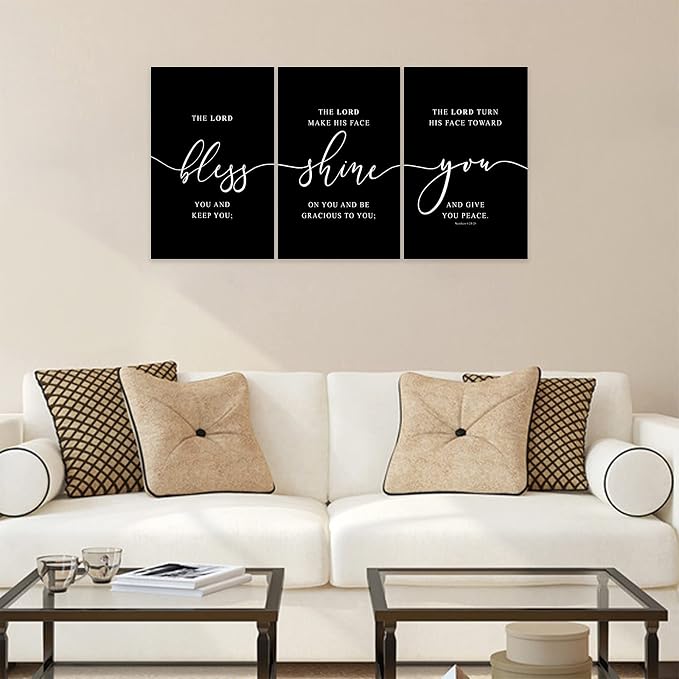 Office Wall Art - 3 Panel Motivational Canvas, Inspirational Quotes for Home Decor, Positive Entrepreneur Words Poster Frame for Company, 16"x24"x3Pcs