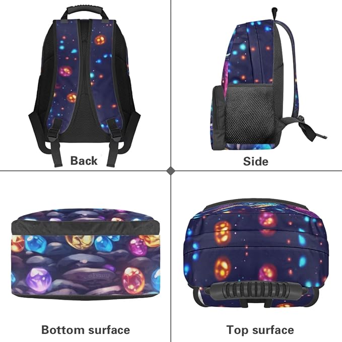 Cute Dragon Backpack for Girls Ages 6-8, 4PCS Elementary School Bookbag Set with Lunch Box, Cute Fantasy Back to School Supplies for 1st 2nd 3rd Grade