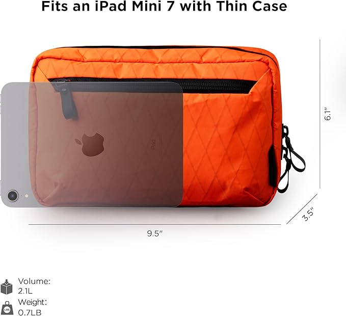 ALPAKA Elements Tech Case - Travel Organizer Pouch for Electronics, Cables, EDC with Weatherproof Fabrics, YKK Zippers (Hot Orange RVX21 Fabric, Halloween Edition)