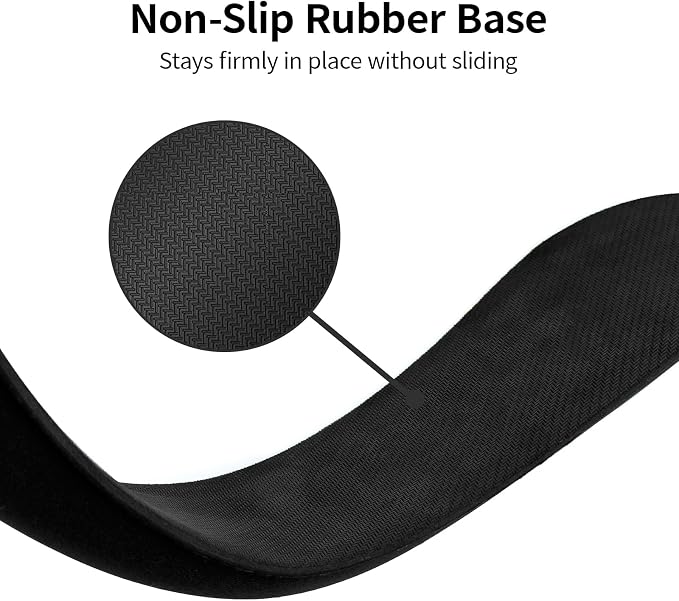 Bloss 2 Wrist Rest Support for Mouse Pad & Keyboard Set, Ergonomic Design Wrist Support Pad for Keyboard, Soft Memory Foam Desk Pads Support Hand and Arm Easy Typing Pain Relief - Black