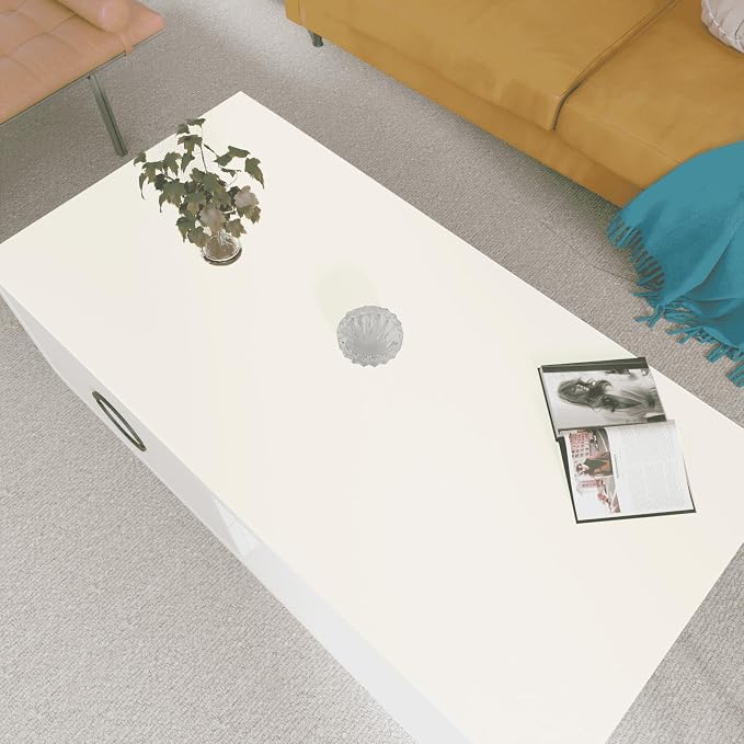 Faux Leather Table Cover,1.8mm Thick,24x60 Inch Desk Cover,Large Desk Mat,Table Protector,Table Cover Protector,Desk Protector,Table Pad,(White+White,24x60)