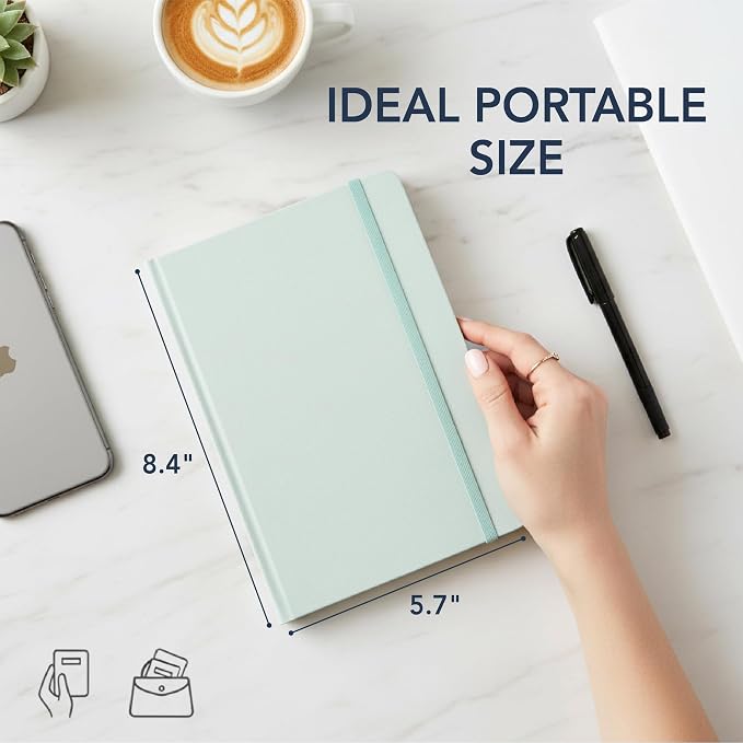 Mr. Pen- Dotted Journal Notebook, A5 Medium Size (5.7"x8.4") | 160 Pages (80 Sheets), Fabric Hardcover, 100 GSM Thick Paper, Bullet Dotted Journal for Planning, Tracking