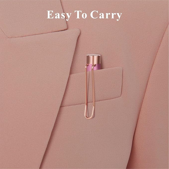 Cambond Ballpoint Pens Black Pen - Bulk Metal Twist Pen, 1.0 mm Medium Point Nice Pens for Journaling Gift Business Men Police Flight Attendants, 3 Pens with 3 Refills (Rose Gold)