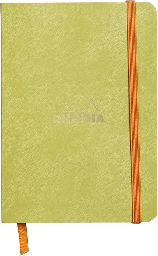 Rhodia Rhodiarama SoftCover Notebook - 72 Lined Sheets - 4 x 5 1/2 - Anise Cover (117306C)