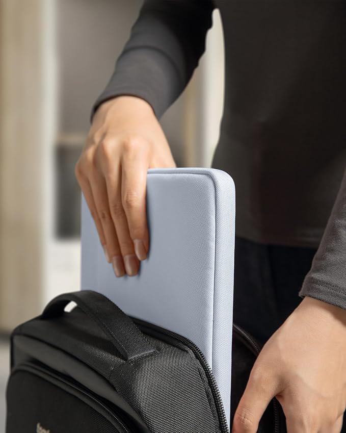 tomtoc Slim Laptop Sleeve Case for 13-inch 2026 New MacBook Air M5/A3449 M4/A3420 M3/A3113 M2/M1, Fits MacBook Neo A18 Pro, Water-Resistant Protective Carrying Case with Accessories Pocket