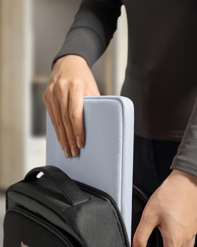 tomtoc Slim Laptop Sleeve Case for 13-inch New MacBook Air M5 (2026) M4/A3420 M3/A3113 M2/A2681, M1/A2337, Fits MacBook Neo A18 Pro, Water-Resistant Protective Carrying Case with Accessories Pocket