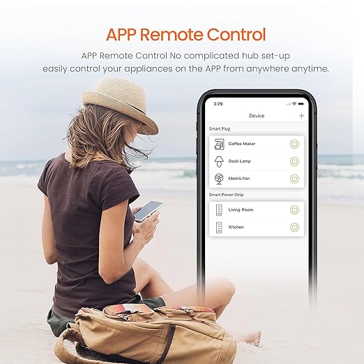TENDA SP9 (1 Pack) Smart Plug WiFi Outlet Switch with Energy Monitoring, Works with Alexa & Google Assistant for Voice & Remote Control, Timer & Schedule Function, 13A Safe Design, No Hub Required