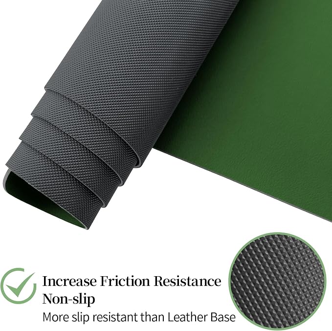 Mouse and Keyboard Pad, 3-in-1 Desk Mat Set, Wrist Rest for Computer Keyboard, Ergonomic Keyboard Wrist Rest Set for Office Home Decor(Olive Green, 31.5" x 15.7")