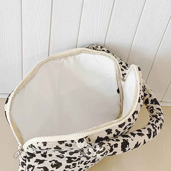 Leopard Print Laptop Case 11, 13,15 Inch Quilted Laptop Sleeve Soft Protective Cheetah Computer Sleeve for MacBook (Beige, with Strap, 11 Inch)