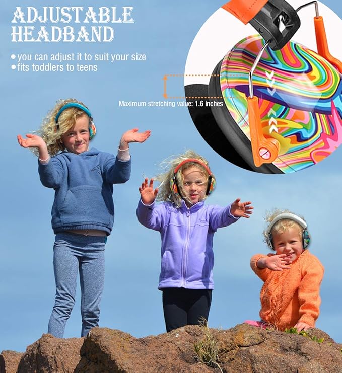 PROHEAR 032 Ear Muffs for Noise Reduction - 28SNR Noise Cancelling Headphones for Kids Autism Toddlers - Adjustable Hearing Protectors for Concerts Fireworks Sports Events, 3 Pack