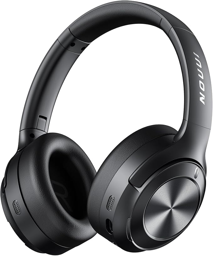 Hybrid Active Noise Cancelling Headphones, Wireless Bluetooth Headphones with Hi-Res Audio, Deep Bass, Transparent Mode, 70H Playtime Over Ear Bluetooth Headset with Fast Charging for Travel/Office/PC
