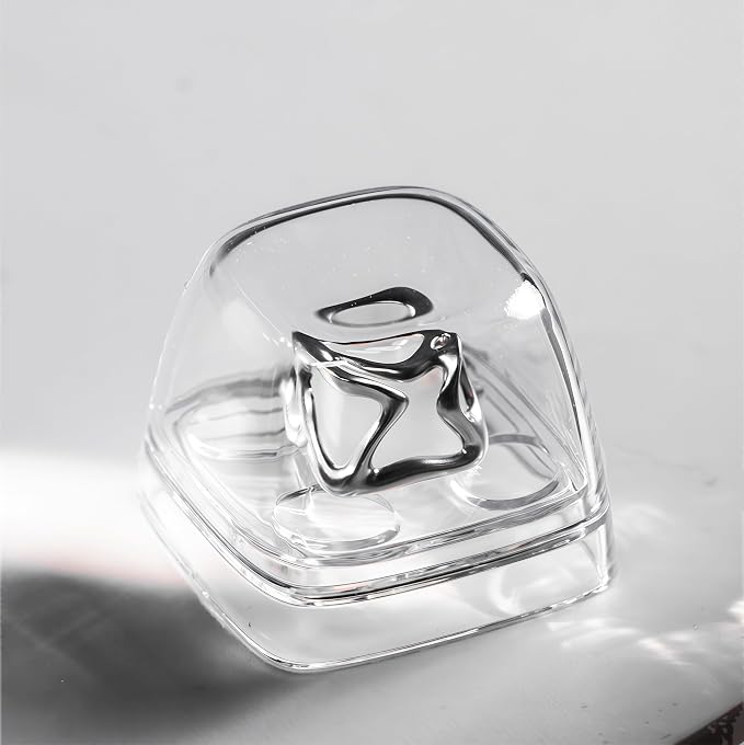 dagaladoo Clear keycaps,Translucent Keyboard keycap,Jelly Key Cap Set,Shine Through keycap，1U Keyboard Cap for Mx Switches Mechanical Keyboard(Metal,Gold)