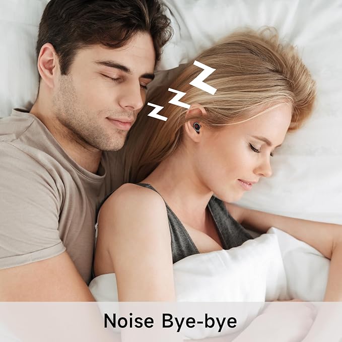 Ear Plugs for Sleeping Noise Cancelling, Concert Ear Plugs with 30dB Noise Reduction, Reusable Silicone Earplugs for Sleep, Travel, Work, Study, Comfortable Fit with 4 Sizes and Carrying Case (Black)