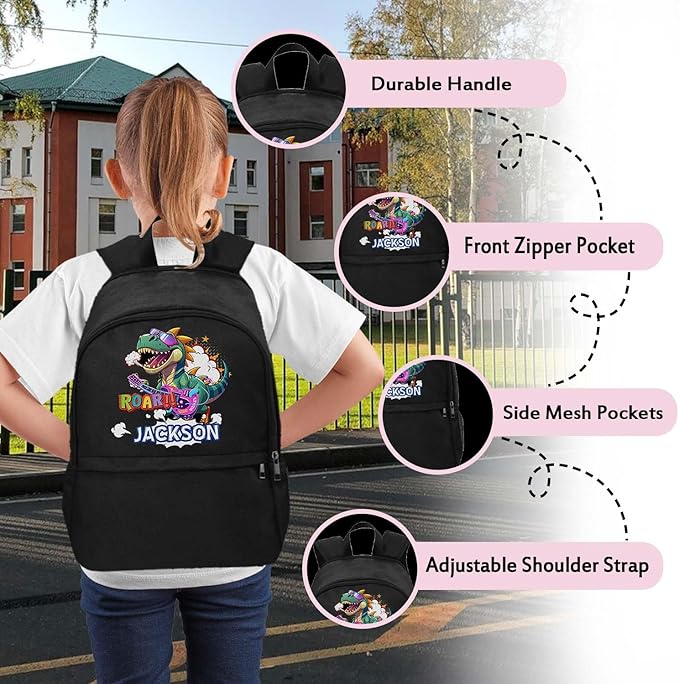 Personalized Baseball Backpack with Name Back to School Supplies Bookbag for Kids Boys Custom Football Basketball Player Schoolbag and Water Bottle Cup&Pencil Pouch School Backpacks with Lunch Box Set