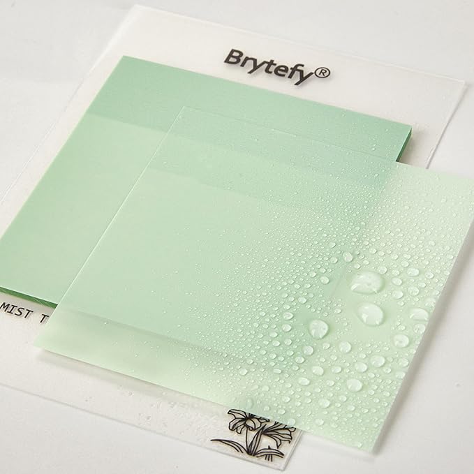 BRYTEFY Pastel Transparent Sticky Notes, Set of 4 Pads 3''x3” Clear Sticky Tabs, Translucent Page Flags Book Markers Stickers, Planner Accessories, Bible Journaling Study Office School Supplies