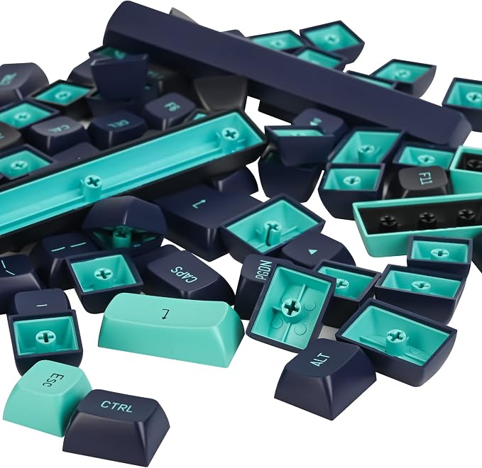 Guffercty kred 160 Keys CSA Keycap PBT Double-Shot Ball Shape Custom Keycaps Set with 6.25u/7u Spacebar for ANSI & ISO Layout Cherry MX Gateron Kailh Switches(Shark-CSA)