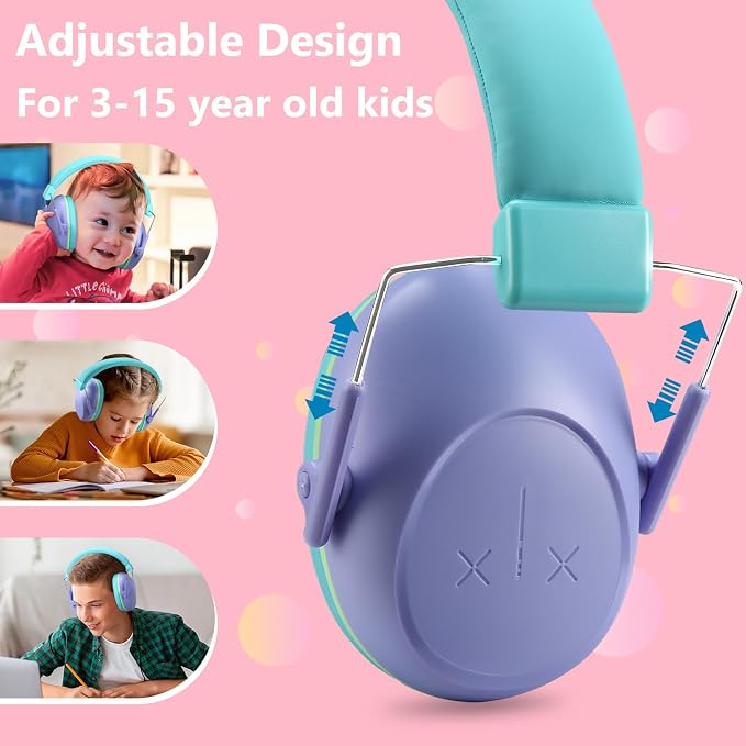 ProCase Kids Noise Cancelling Headphones, Kids Ear Protection Monster Jam Truck, Fireworks Hearing Protection Noise Reduction, Noise Canceling Earmuffs for Sensory Autism Toddler Children -Purple
