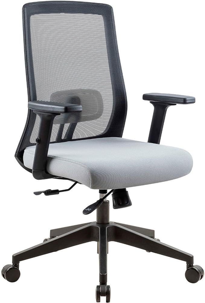 Global Industrial Mesh Task Chair with Seat Slider, Fabric, Gray