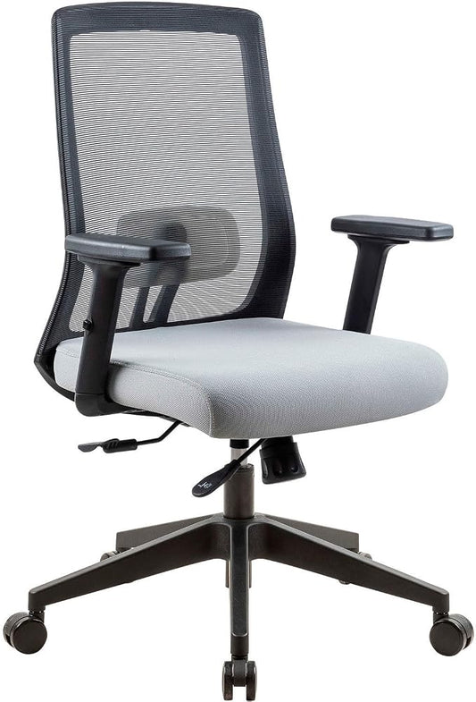 Global Industrial Mesh Task Chair with Seat Slider, Fabric, Gray
