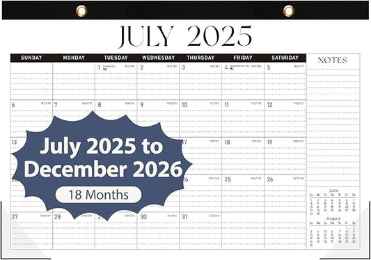Desk Calendar 2025-2026, Runs Until December 2026 - Large Size 17" x 12" Desktop/Wall Monthly Calendar with To Do List, Personal Desk Calendar Planner for Home, School, Office