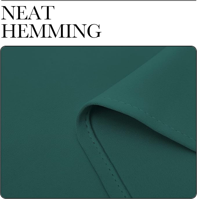 NICETOWN 2 Panels Blackout Curtains, Rod Pocket Thermal Insulated Drapes for Kitchen, Heavy Duty Small Window Treatment for Dorm Room, Studio Apartment, Basement (Hunter Green, W42 x L30)