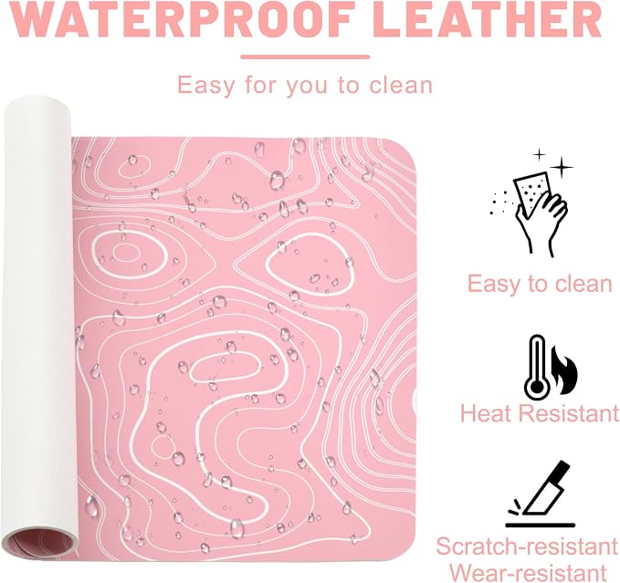 Leather Desk Mat, Desk Pad for Keyboard and Mouse Large Mouse Pads for Desk | Waterproof Desk Mat, Desk Matt for Desktop, Laptop Blotter, Keyboard Pad, Large Mouse Pad, Desk Essentials