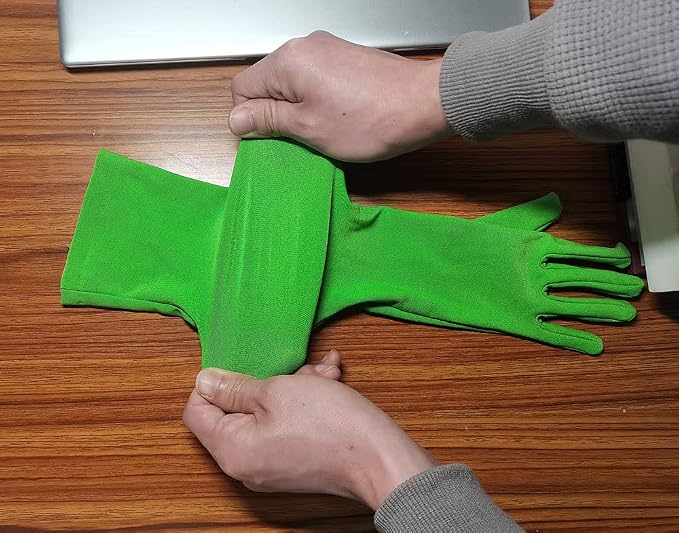Chromakey Green Gloves Chroma Key Glove Invisible Effects Background Chroma Keying Gloves for Green Screen Photography Photo Video(Tight, 2Pairs)